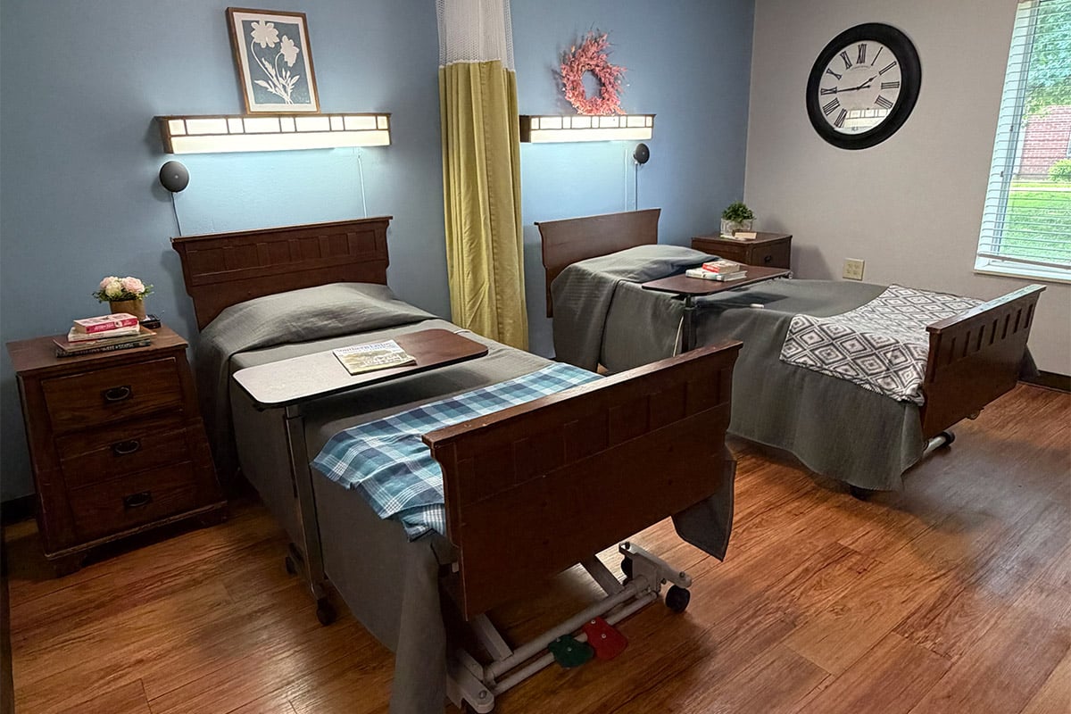 Semi-private room with 2 beds at Cherrywood Post Acute